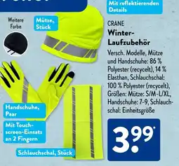 Aldi Süd CRANE Winter- Laufzubehör Angebot