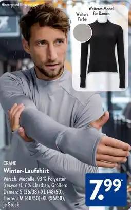 Aldi Süd CRANE Winter-Laufshirt Angebot