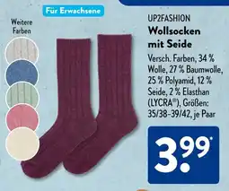 Aldi Süd UP2FASHION Wollsocken mit Seide Angebot