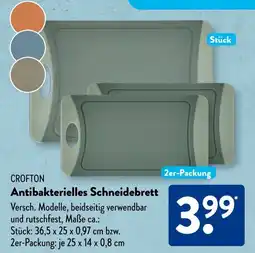 Aldi Süd CROFTON Antibakterielles Schneidebrett 2er-Packung Angebot