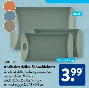 Aldi Süd CROFTON Antibakterielles Schneidebrett 2er-Packung Angebot