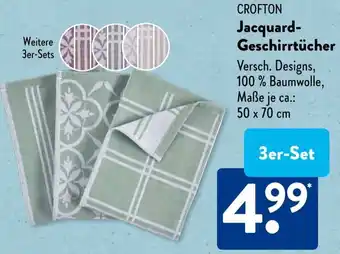 Aldi Süd CROFTON Jacquard- Geschirrtücher 3er-Set Angebot