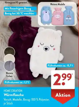 Aldi Süd HOME CREATION Wärmflasche Angebot
