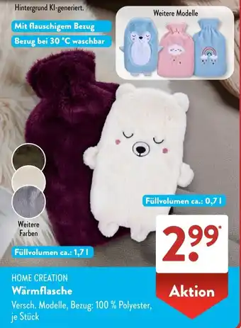 Aldi Süd HOME CREATION Wärmflasche Angebot