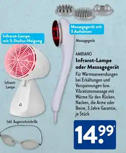 Aldi Süd AMBIANO Infrarot-Lampe oder Massagegerät Angebot