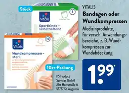 Aldi Süd VITALIS Bandagen oder Wundkompressen Angebot