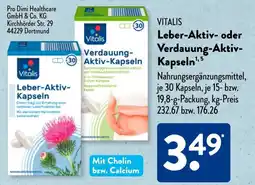 Aldi Süd VITALIS Leber-Aktiv- oder Verdauung-Aktiv- Kapseln Angebot