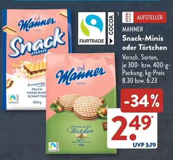 Aldi Süd MANNER Snack-Minis oder Törtchen Angebot
