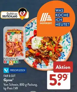 Aldi Süd FAIR & GUT Gyros Angebot