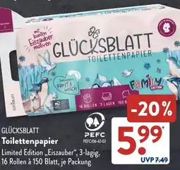 Aldi Süd GLÜCKSBLATT Toilettenpapier Angebot