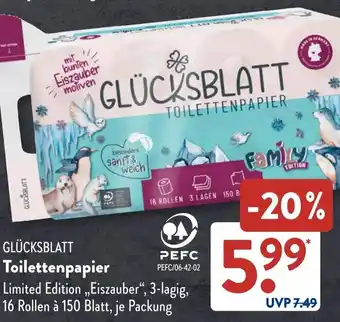 Aldi Süd GLÜCKSBLATT Toilettenpapier Angebot