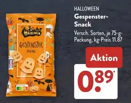 Aldi Süd HALLOWEEN Gespenster- Snack Angebot