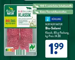 Aldi Süd NUR NUR NATUR Bio-Salami Angebot