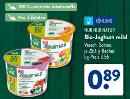 Aldi Süd NUR NUR NATUR Bio-Joghurt mild Angebot
