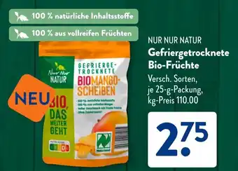 Aldi Süd NUR NUR NATUR Gefriergetrocknete Bio-Früchte Angebot