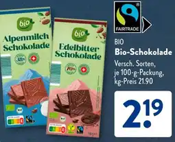 Aldi Süd BIO Bio-Schokolade Angebot
