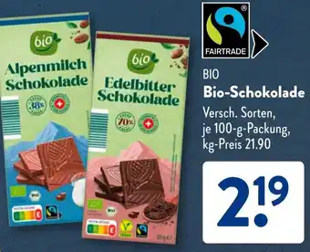 Aldi Süd BIO Bio-Schokolade Angebot