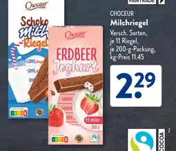 Aldi Süd CHOCEUR Milchriegel Angebot