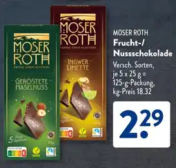 Aldi Süd MOSER ROTH Frucht-/ Nussschokolade Angebot