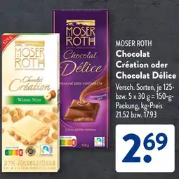Aldi Süd MOSER ROTH Chocolat Création oder Chocolat Délice Angebot