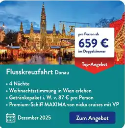 Aldi Süd Flusskreuzfahrt Donau 4 Nächte Angebot