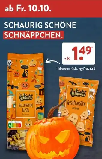 Aldi Süd Halloween-Pasta Angebot