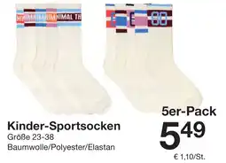 Zeeman Kinder-Sportsocken 5er-Pack Angebot