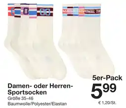 Zeeman Damen- oder Herren- Sportsocken 5er-Pack Angebot