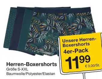 Zeeman Herren-Boxershorts 4er-Pack Angebot
