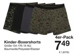 Zeeman Kinder-Boxershorts 4er-Pack Angebot