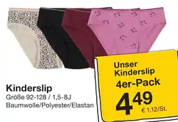 Zeeman Kinderslip 4er-Pack Angebot
