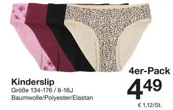 Zeeman Kinderslip 4er-Pack Angebot