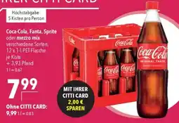 CITTI Markt Coca-Cola, Fanta, Sprite oder mezzo mix Angebot