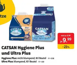 Das Futterhaus CATSAN Hygiene Plus und Ultra Plus Angebot