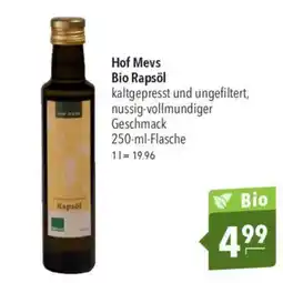 CITTI Markt Hof Mevs Bio Rapsöl Angebot