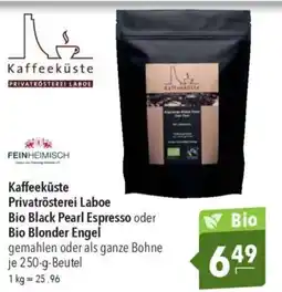 CITTI Markt Kaffeeküste Privatrösterei Laboe Bio Black Pearl Espresso oder Bio Blonder Engel Angebot