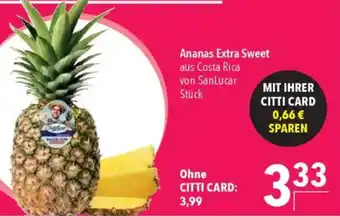 CITTI Markt Ananas Extra Sweet Angebot