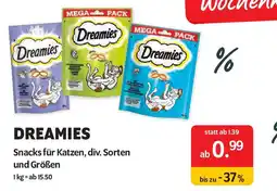 Das Futterhaus DREAMIES Snacks für Katzen, div. Sorten Angebot