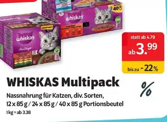 Das Futterhaus WHISKAS Multipack Nassnahrung Angebot