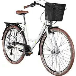 Netto Marken-Discount Zündapp Z700 Damenfahrrad 28 Zoll Fahrrad für Damen und Herren ab 150 cm weiß/grün 46 cm Angebot