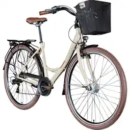 Netto Marken-Discount Zündapp Z700 Damenfahrrad 28 Zoll Fahrrad für Damen und Herren ab 150 cm elfenbein 46 cm Angebot
