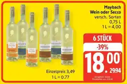 Edeka Maybach Wein oder Secco Angebot