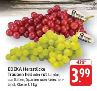 Edeka EDEKA Herzstücke Trauben hell oder rot Angebot