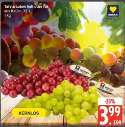 Edeka Tafeltrauben hell oder rot Angebot