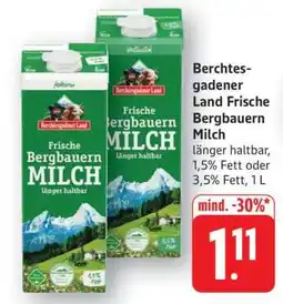 Edeka Berchtesgadener Land Frische Bergbauern-Milch Angebot