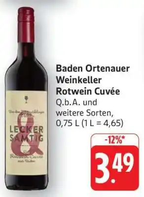 Edeka Baden Ortenauer Weinkeller Rotwein Cuvée Angebot