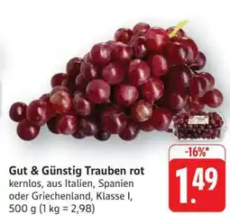 Edeka Gut & Günstig Trauben rot Angebot