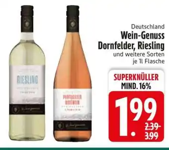 Edeka Deutschland Wein-Genuss Dornfelder, Riesling Angebot