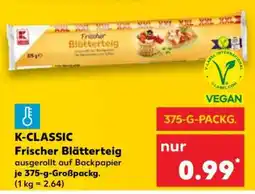 Kaufland K-CLASSIC Frischer Blätterteig Angebot