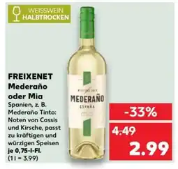 Kaufland FREIXENET Mederaño oder Mia Angebot